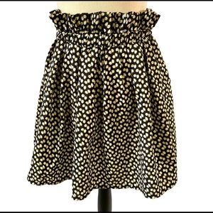 Umgee Flowy Skirt Black w/Cream Print Med